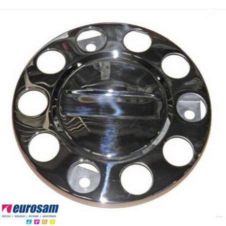 anello copriruota 10 fori inox cerchio 22,5 tre punti fissaggio