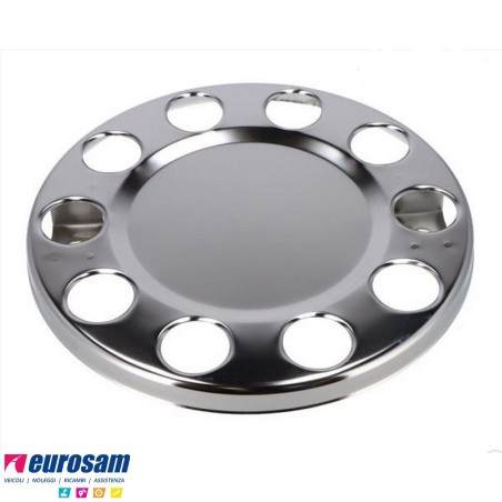 anello copriruota inox cerchio 10 fori 22,5 foro 26mm