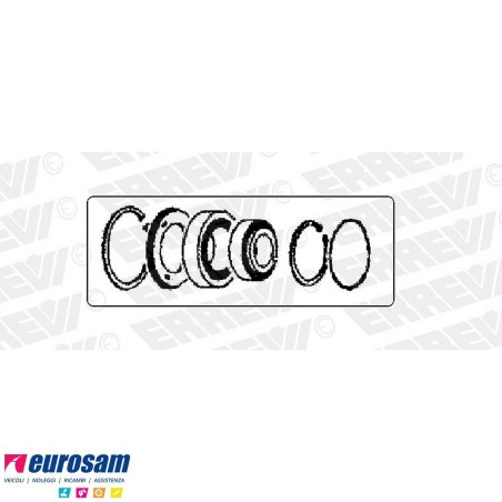 Kit cuscinetto mozzo rimorchio BPW 6,5/8/9 ton autosterzanti Eco-Plus II