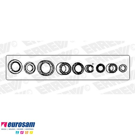 Kit cuscinetto mozzo rimorchio BPW 10/12 ton serie HS-K-HZ-SHS sistema Eco Plus