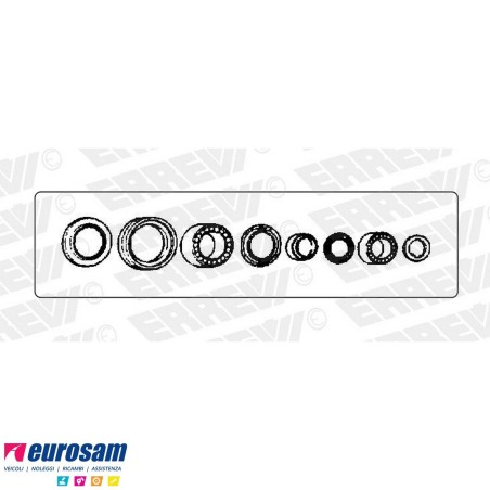 Kit cuscinetto mozzo rimorchio BPW 8/9 ton serie H-K sistema Eco Plus