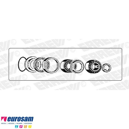 Kit cuscinetto mozzo rimorchio BPW 8/9 ton serie H-K-N sistema Eco - Eco-Maxx