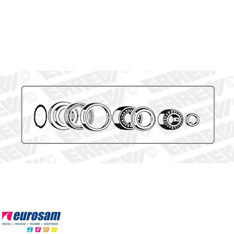 Kit cuscinetto mozzo rimorchio BPW 8/9 ton serie H-K-N sistema Eco ...