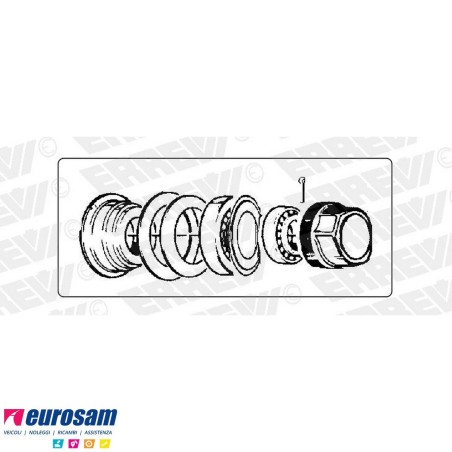Kit cuscinetto mozzo rimorchio BPW 8/9 ton sistema convenzionale