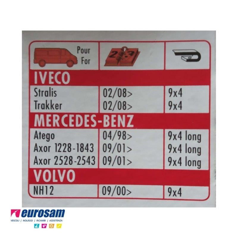 Coppia spazzole tergicristallo 650 mm Iveco Stralis Trakker Stralis...