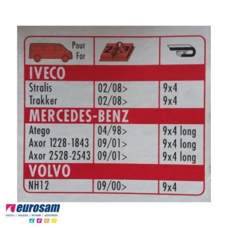 Coppia spazzole tergicristallo 650 mm Iveco Stralis Trakker Stralis Hi-Way Astra HD9 Originali Bosch