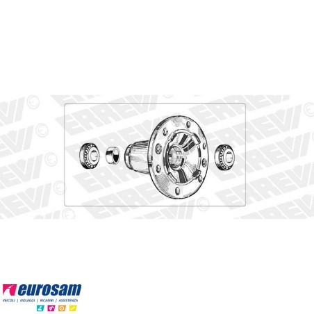 Kit Mozzo ruota anteriore Iveco Eurocargo 80/100E15/E18/E21 180E21 Tector 100E17/E18/E21 con cuscinetti e paraolio