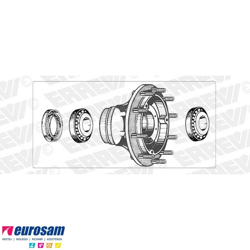 Kit mozzo ruota anteriore Iveco 190.30/38 Turbostar 190.36/.42/.48 ...