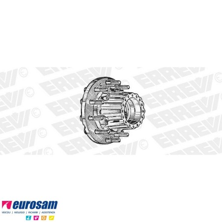 Mozzo ruota posteriore nudo Iveco Eurotech Eurostar con colonnette