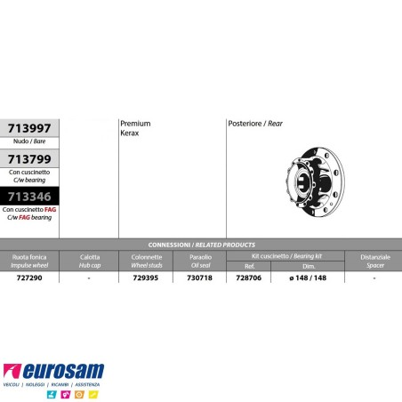 Mozzo ruota posteriore nudo Renault Premium Kerax Volvo 6x4 da cantiere