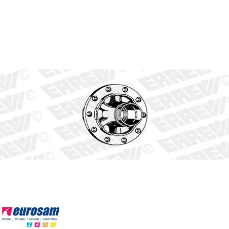 Mozzo ruota nudo assale Bpw O/cava 11 Ton calotta m125x3