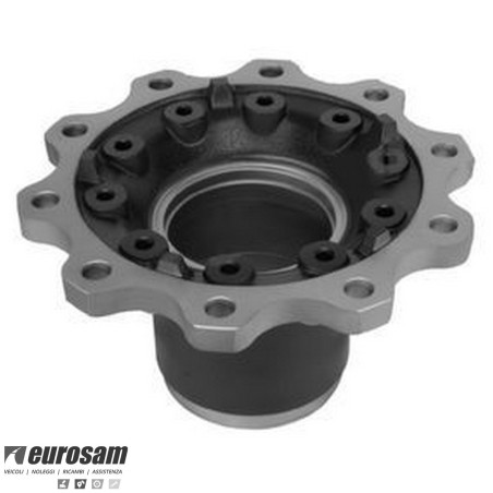 Mozzo ruota assale Meritor R.o.r. serie TA TC impianto frenante D Duco Elsa 2 con cuscinetti e calotta Oe quality