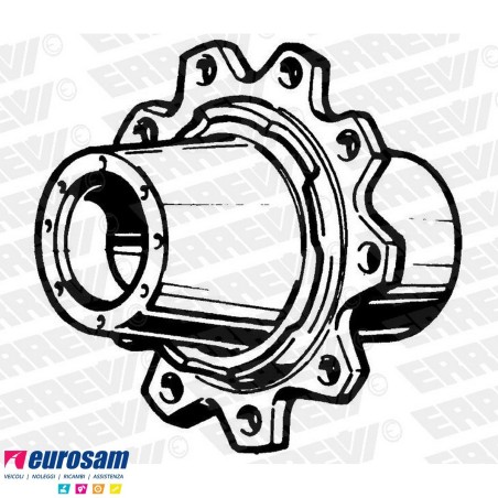 Mozzo ruota nudo rimorchio Cardi ruote gemellate massa frenante mm 180/200