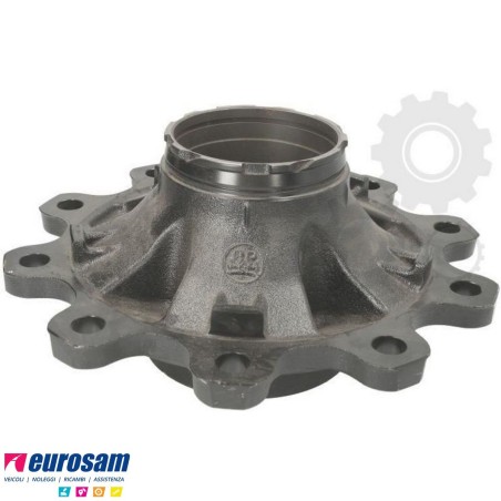 Mozzo ruota assale Bpw sistema Eco Plus 10-12 ton serie HS HZ SHS calotta int. M136x2,5 con cuscinetti e calotta Oe quality