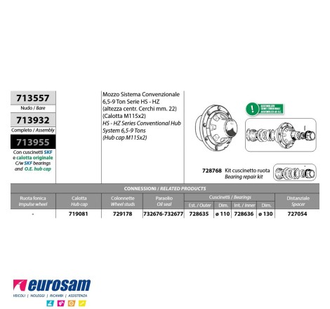 Mozzo ruota nudo assale Bpw...