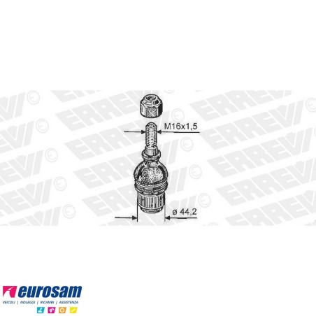 Testina per braccio oscillante parte superiore Iveco Daily S2000 35C