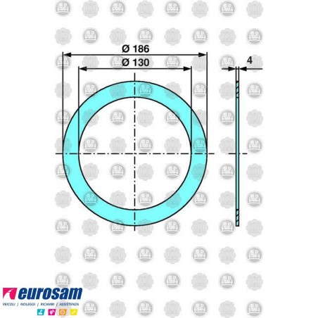 Guarnizione paraolio interna in nylon assale Bpw