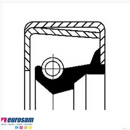 Paraolio interno mozzo anteriore in Viton 110x80x13 Iveco Eurocargo