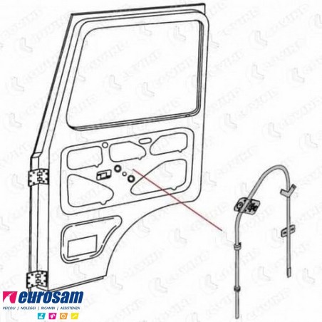 Alzacristallo Manuale Destro Iveco Gamma Zeta Turbozeta