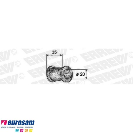 Boccola D.20 L.35 gomma stabilizzatrice ant Iveco Daily 35-50
