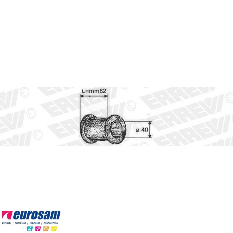 Boccola D.40 L.62 gomma stabilizzatrice post Iveco Eurocargo e Tect...