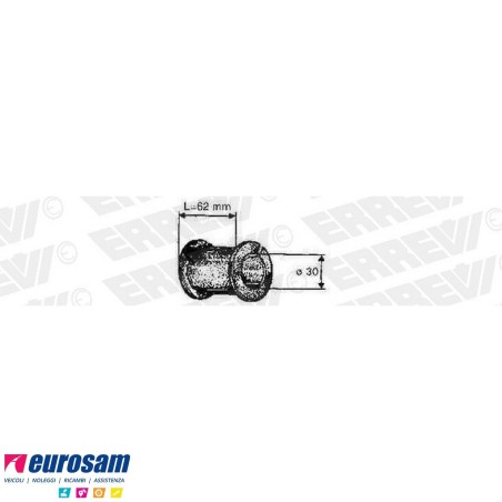 Boccola D.30x53 L.62 gomma stabilizzatrice Iveco Eurocargo e Tector