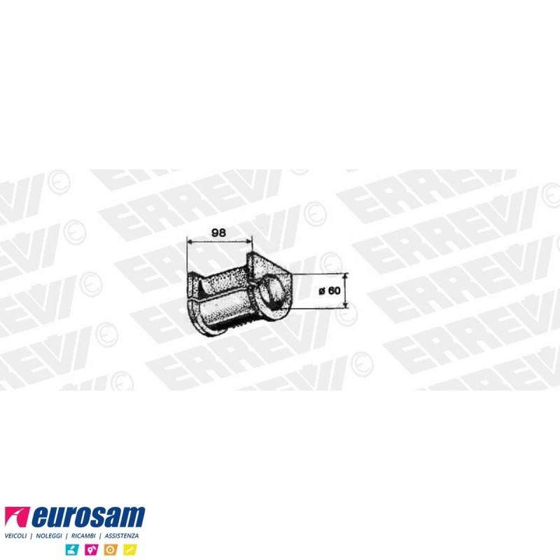 Boccola D.60 L.98 gomma stabilizzatrice post Renault Kerax Premium ...