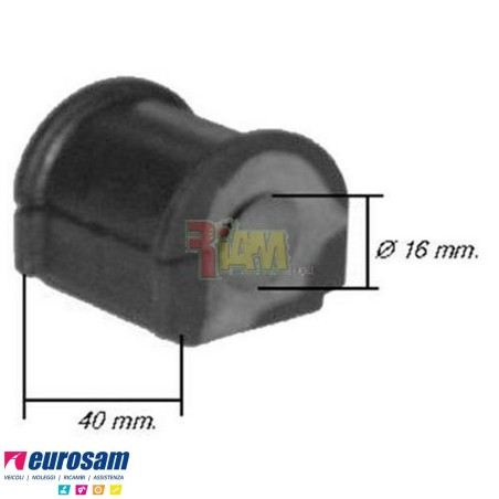 Boccola D.16 L.40 gomma stabilizzatrice post Iveco Daily fino 99
