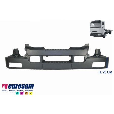 paraurti anteriore renault midlum altezza 23 cm con fori fendinebbia