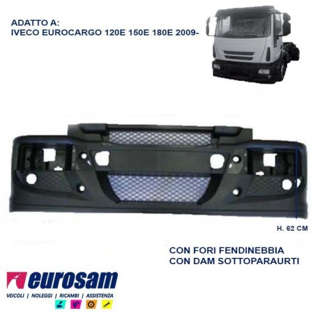pparaurti anteriore iveco eurocargo 120e 150e 180e con fori fendinebbia e dam/p