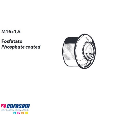 Set 10 Dadi Colonnetta Ruota M16x1,5 per Nissan Cabstar (Dal 2006) e Renault Maxity