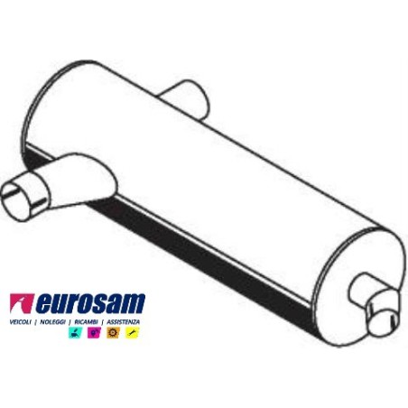 silenziatore scarico mercedes ng 1635 1644 1935 1944 euro 1