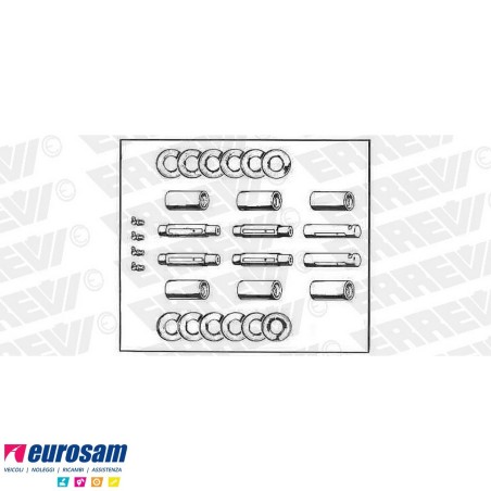 Kit revisione balestra anteriore Iveco dal 160.26 al 240.38P II Turbostar 190.33 al 240.48 Turbotech 190.24 al 260.32