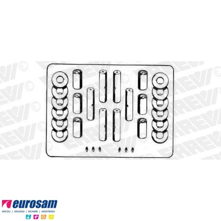 Kit revisione balestra anteriore Iveco Fiat 330.26/.30/.35/.36 H 330.30/.35 HT 330.26/.35 F 330.35 T