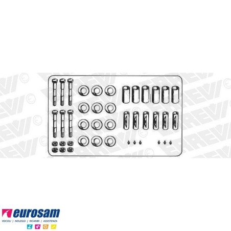 Kit revisione balestra Iveco 35/40/45/49NC Cerbiatto Daino Leoncino Lupetto 3M Tigrotto 50/55/65 M3/4