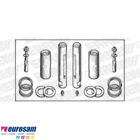 Kit revisione balestra anteriore Mercedes 1626 1919 2026 2636 3535