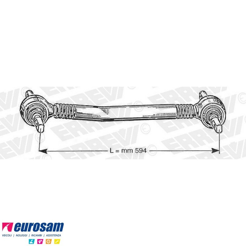 Barra di reazione L.594 posteriore Iveco Eurotech/star/trakker Stra...