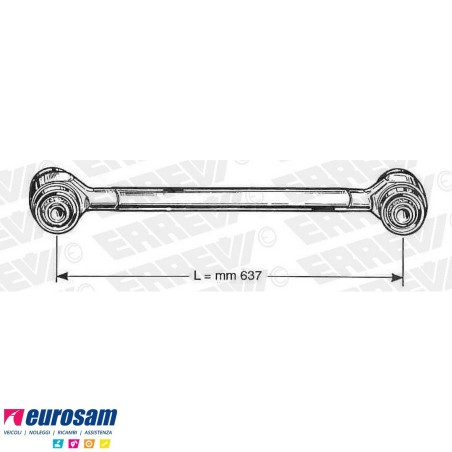 Barra di reazione posteriore Iveco Eurocargo pneumatico L.637