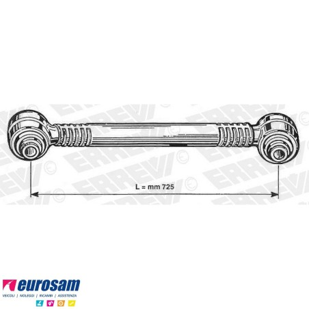 Barra di reazione L.725 anteriore Iveco Bus 370 380