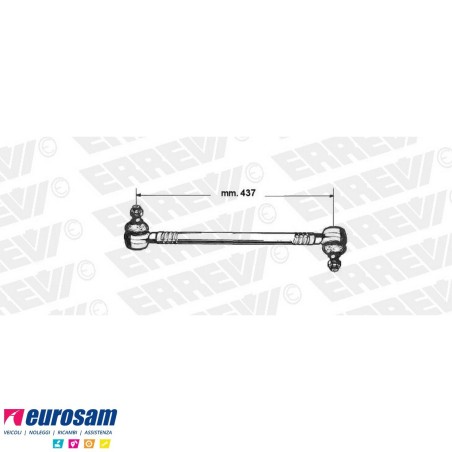 Barra di reazione L.437 posteriore Volvo FH FM