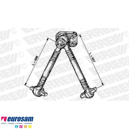 Trapezio di reazione L.688/657 Iveco 260.38PT pneumatico