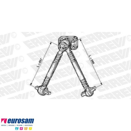 Trapezio di reazione L.657/688 Iveco Turbotech Turbostar pneumatico