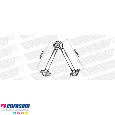 Trapezio di reazione L.676,4 Volvo FH12 pneumatico
