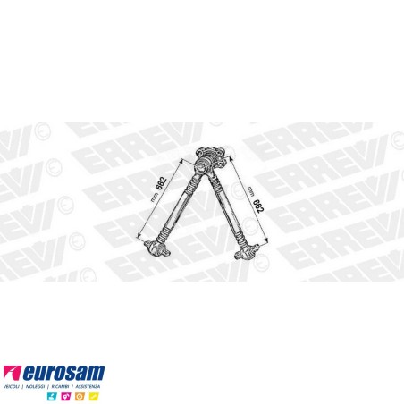 Trapezio di reazione L.662 Volvo FH FM pneumatico