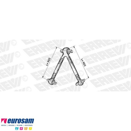 Trapezio di reazione L.665 Iveco Stralis Trakker pneumatico