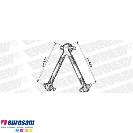 Trapezio di reazione L.613 Scania P/G/R/T pneumatico