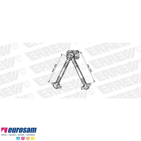 Trapezio di reazione L.621 Man F90 F2000 TGA pneumatico