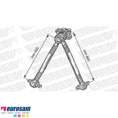 Trapezio di reazione L.665 Iveco Eurostar Eurotech Cursor Stralis pneumatico