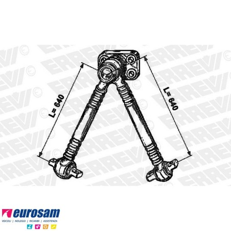 Trapezio di reazione L.640 Volvo F FL pneumatico