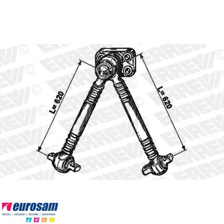 Trapezio di reazione L.620 Man TGA pneumatico